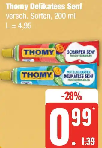 Edeka Thomy Delikatess Senf 200 ml Angebot