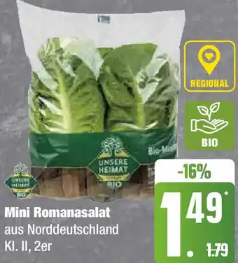 Edeka UNSERE HEIMAT Mini Romanasalat 2er Angebot