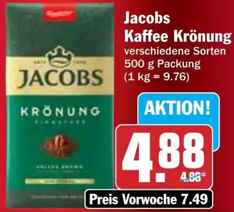 Hit Jacobs Kaffee Krönung 500 g Packung Angebot