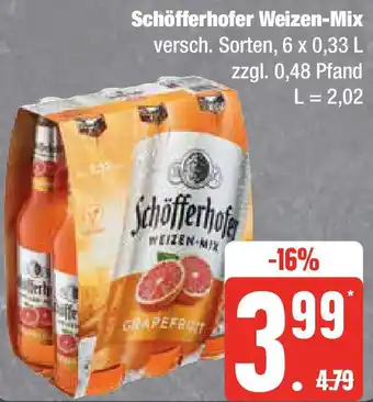 Edeka Schöfferhofer Weizen-Mix 6 x 0,33 L Angebot