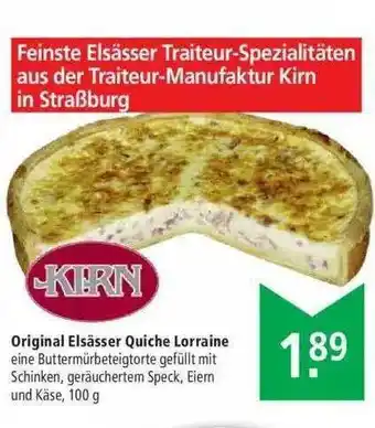 Marktkauf Kirn Original Elsässer Quiche Lorraine Angebot