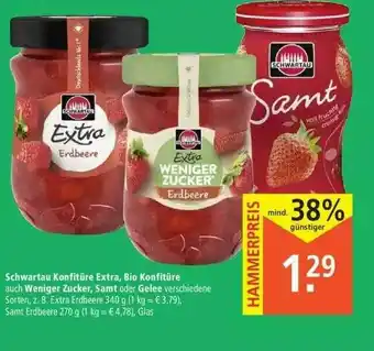 Marktkauf Schwartau Konfitüre Extra, Bio Konfitüre Auch Weniger Zucker, Samt Oder Gelee Angebot