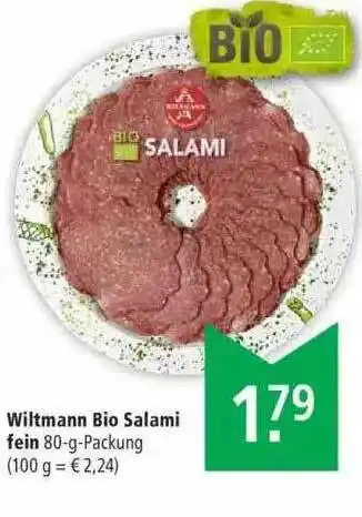 Marktkauf Wiltmann Bio Salami Angebot