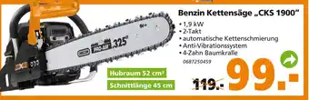 Globus Baumarkt Benzin Kettensäge CKS 1900 Angebot