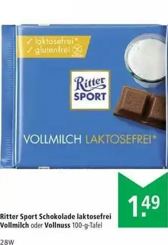 Marktkauf Ritter Sport Schokolade Laktosefrei Vollmilch Oder Vollnuss Angebot