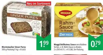 Marktkauf Mestemacher Unser Pures Oder Maggi Delikatess Sauce Angebot