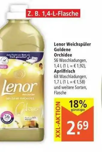 Marktkauf Lenor Weichspüler Goldene Orchidee Aprilfrisch Angebot