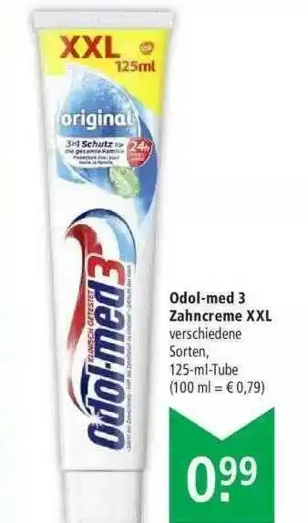 Marktkauf Odol-med3 Zahncreme XXL Angebot