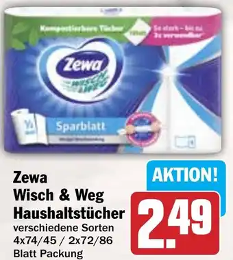 Hit Zewa Wisch & Weg Haushaltstücher Angebot