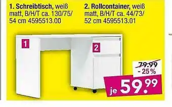 Möbel Boss Schreibtisch, Rollcontainer Angebot