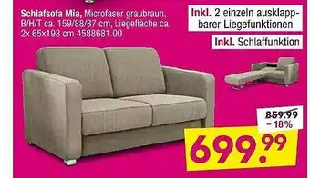 Möbel Boss Schlafsofa Mia Angebot