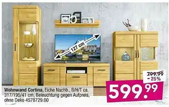 Möbel Boss Wohnwand Cortina Angebot