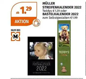 Müller Müller Streifenkalender 2022 Oder Bestelkalender 2022 Angebot