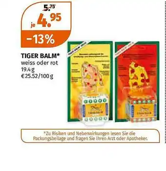 Müller Tiger Balm Weiß Oder Rot Angebot