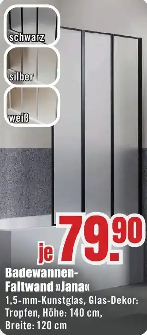 B1 Discount Baumarkt Badewannen Faltwand Jana Angebot