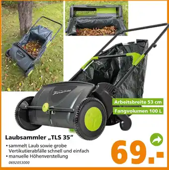 Globus Baumarkt Laubsammler TLS 35 Angebot