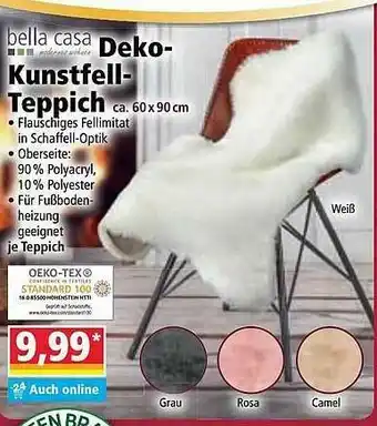 Norma Bella Casa Deko-kunstfell-teppich Angebot