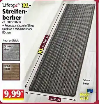 Norma Lifetgex XL-streifenberber Angebot