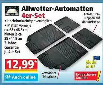 Norma Allwetter-automatten 4er-set Diamond Car Angebot