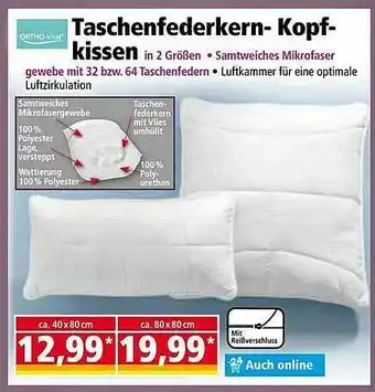 Norma Ortho-vital Taschenfederkern- Kopfkissen Angebot