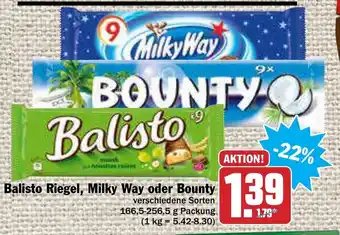 AEZ Balisto Riegel, Milky Way oder Bounty 166,5-256,5 Angebot