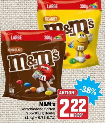 AEZ M&M's 255-300g Beutel Angebot