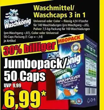 Norma Der Waschkönig Waschmittel Oder Waschcaps 3 In 1 Angebot
