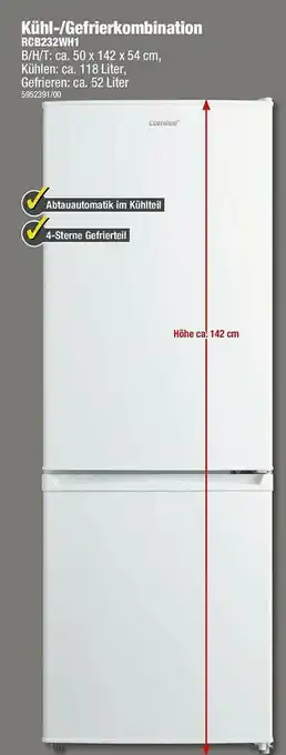 Poco Kühl- Oder Gefrierkombination Rcb232wh1 Angebot