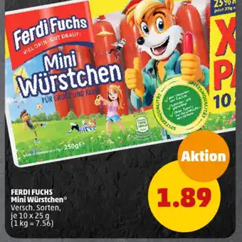 PENNY FERDI FUCHS Mini Würstchen Versch. Sorten, je 10 x 25 g Angebot