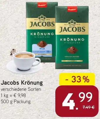 Dornseifer Jacobs Krönung 500 g Packung Angebot