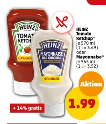 PENNY HEINZ Tomato Ketchup je 570 ml  oder Mayonnaise je 565 ml Angebot