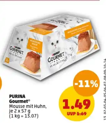 PENNY PURINA Gourmet Mousse mit Huhn, je 2 x 57 g Angebot