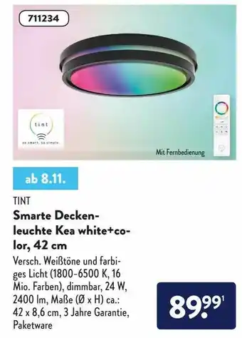 Aldi Nord Tint Smarte Deckenleuchte Kea White+color, 42cm Angebot