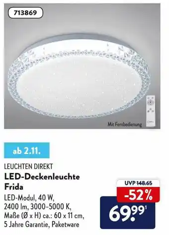 Aldi Nord Leuchten Direkt Led-deckenleuchte Frida Angebot