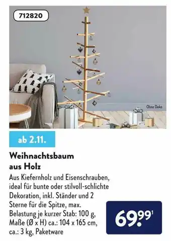 Aldi Nord Weihnachtsbaum Aus Holz Angebot