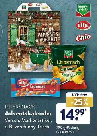 Aldi Süd Intersnack Adventskalender  Angebot