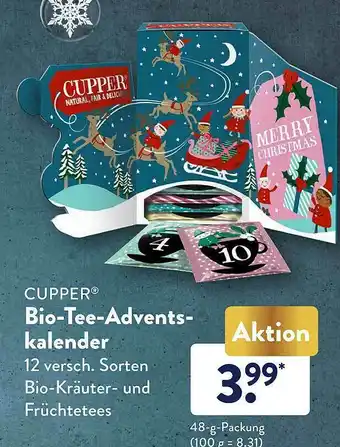 Aldi Süd Cupper Bio-tee-adventskalender  Angebot