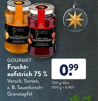 Aldi Süd Gourmet Fruchtaufstrich 75% Angebot