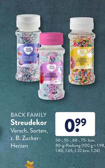 Aldi Süd Back Family Streudekor Angebot