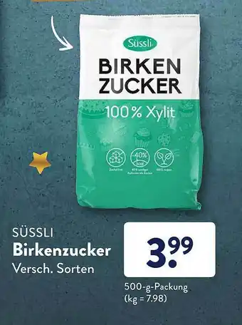 Aldi Süd Süssli Birkenzucker Angebot