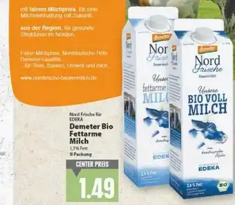 E-Center Edeka Demeter Bio Fettarme Milch Angebot