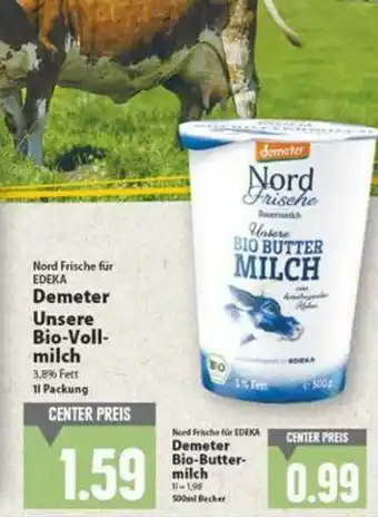 E-Center Edeka Demeter Unsere Bio-vollmilch Angebot