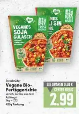 E-Center Vegane Bio-fertiggerichte Angebot