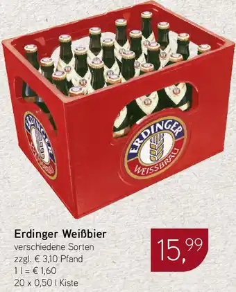 Dornseifer Erdinger Weißbier 20 x 0,50 L Kiste Angebot