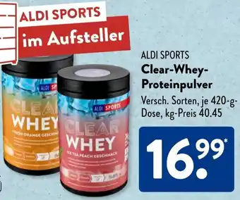 Aldi Süd ALDI SPORTS Clear-Whey Proteinpulver 420 g Dose Angebot