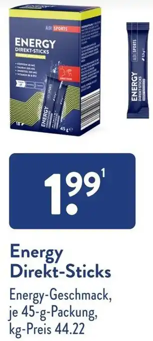 Aldi Süd Energy Direkt-Sticks 45 g Packung Angebot