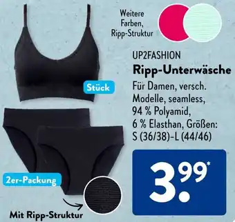 Aldi Süd UP2FASHION Ripp-Unterwäsche Angebot