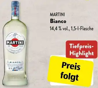 Aldi Süd MARTINI Bianco 1,5 L Flasche Angebot