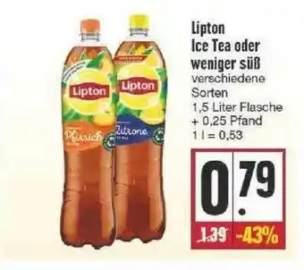 Edeka Lipton Ice Tea Oder Weniger Süß Angebot