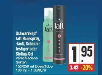 Edeka Schwarzkopf Taft Haarspray, -lack, Schaumfestiger Oder Styling-gel Angebot